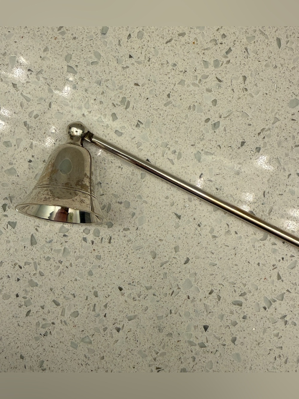 Vintage Silver Candle Bell Shaped Flame Snuffer with Long Handle π₯ - Picture 2 of 6